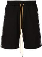 Rhude Side-stripe Track Shorts - Black