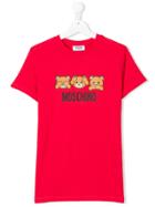 Moschino Kids Teddy Bear Print T-shirt - Red
