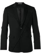 Dior Homme Ribbed Detail Casual Blazer, Men's, Size: 48, Black, Cupro/virgin Wool
