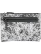 Lanvin Marbled Effect Clutch, Men's, Black, Calf Leather/polyester