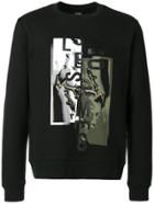 Les Hommes Mixed Techniques Sweatshirt - Black