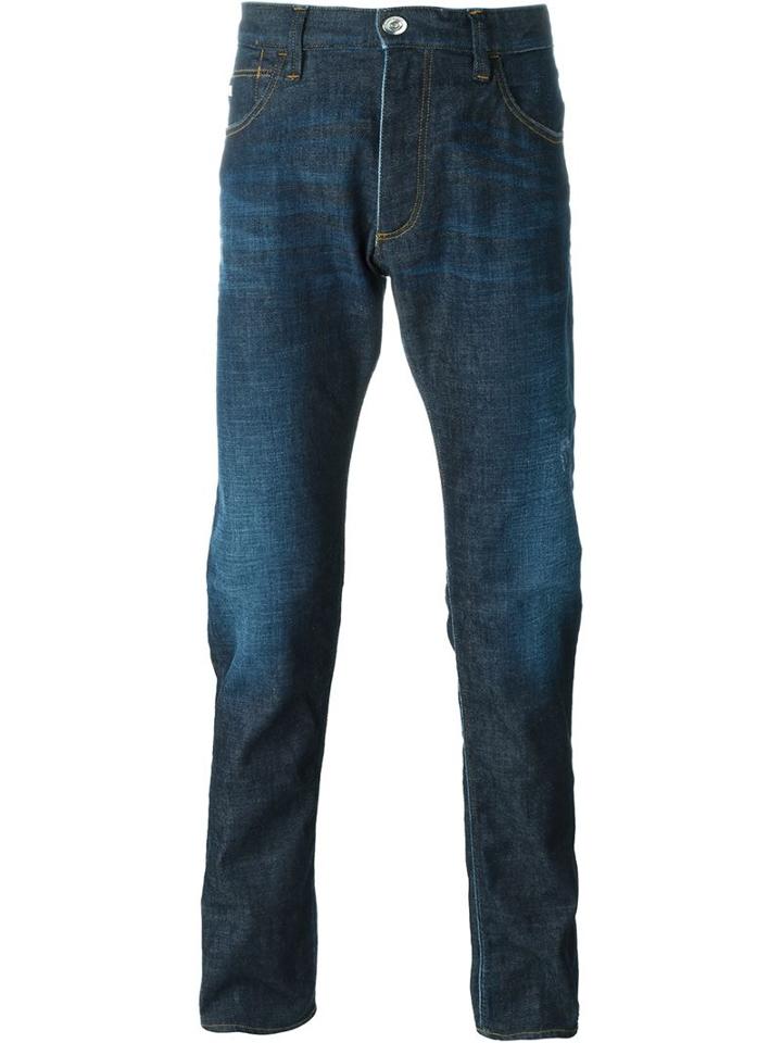 Emporio Armani Slim Fit Jeans, Men's, Size: 33, Blue, Cotton/spandex/elastane