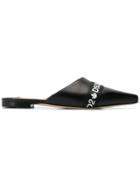 Dsquared2 Logo Pointed Mules - Black