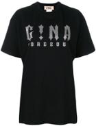 Gina Glitter Logo T-shirt - Black