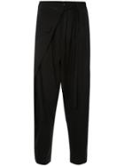 Joe Chia Wrap Style Drop-crotch Trousers - Black