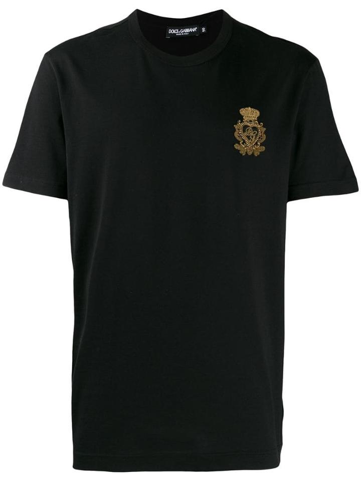 Dolce & Gabbana Embroidered Motif T-shirt - Black