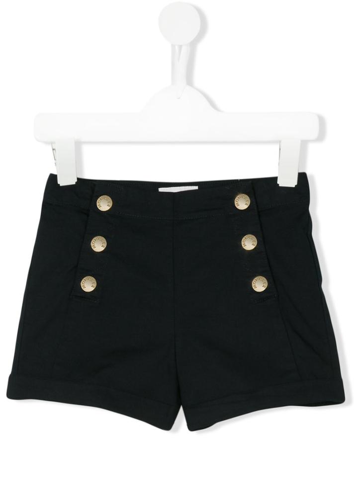 Moncler Kids - Double Breasted Shorts - Kids - Cotton/spandex/elastane - 8 Yrs, Girl's, Blue