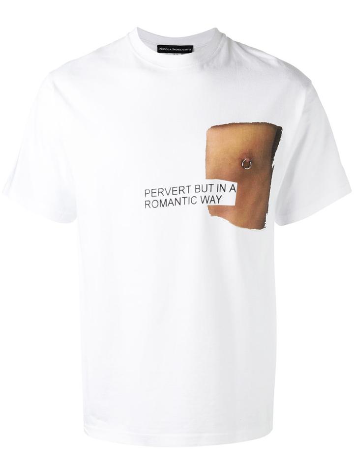 Nicola Indelicato - Piercing T-shirt - Men - Cotton - M, White, Cotton