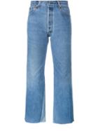 Re/done 'leandra' Jeans, Women's, Size: 31, Blue, Cotton/leather