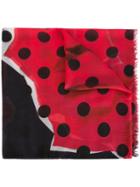 Ps By Paul Smith Polka Dots Scarf, Women's, Black, Silk/modal