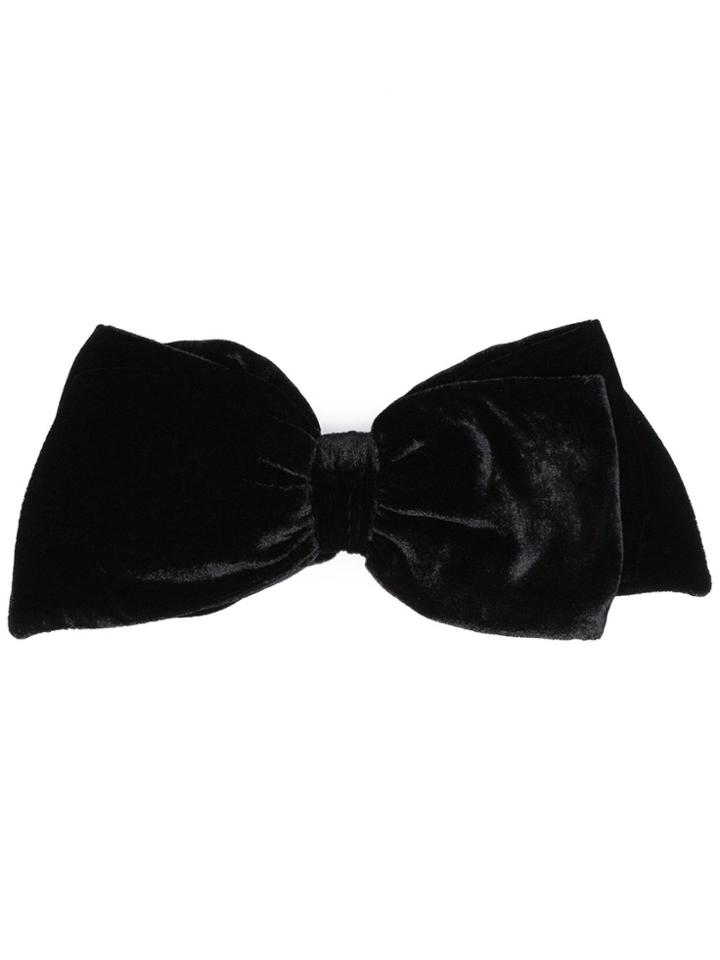 Miu Miu Black Oversized Velvet Hair Bow