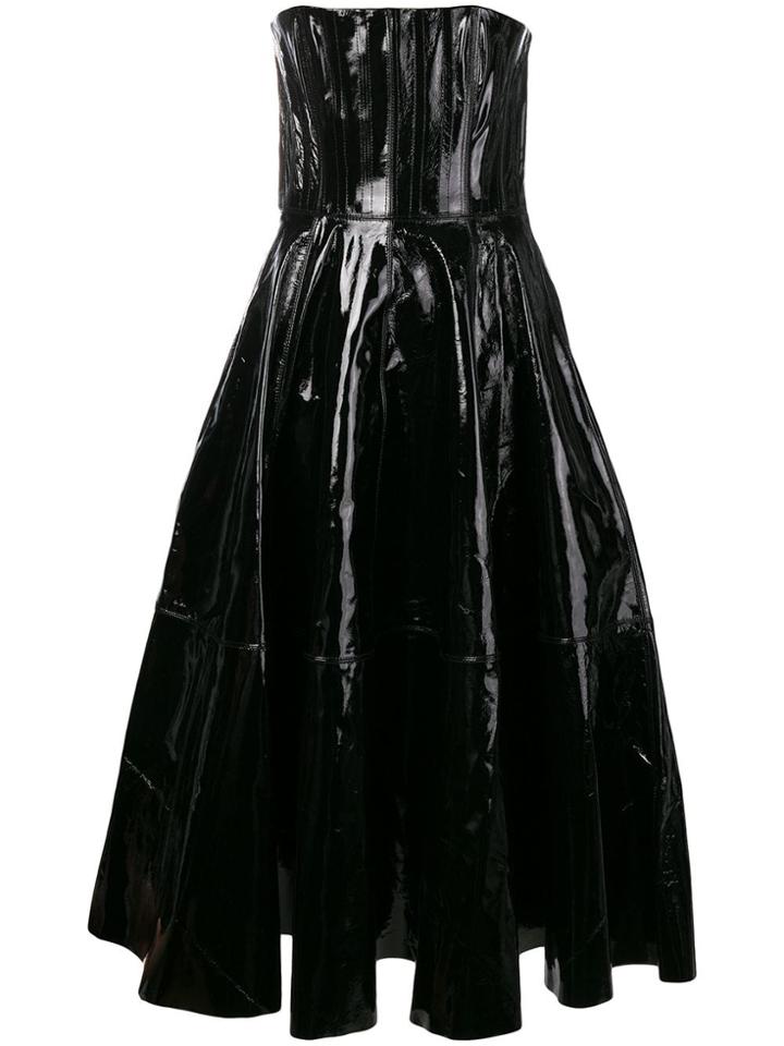 Alex Perry Strapless Midi Dress - Black