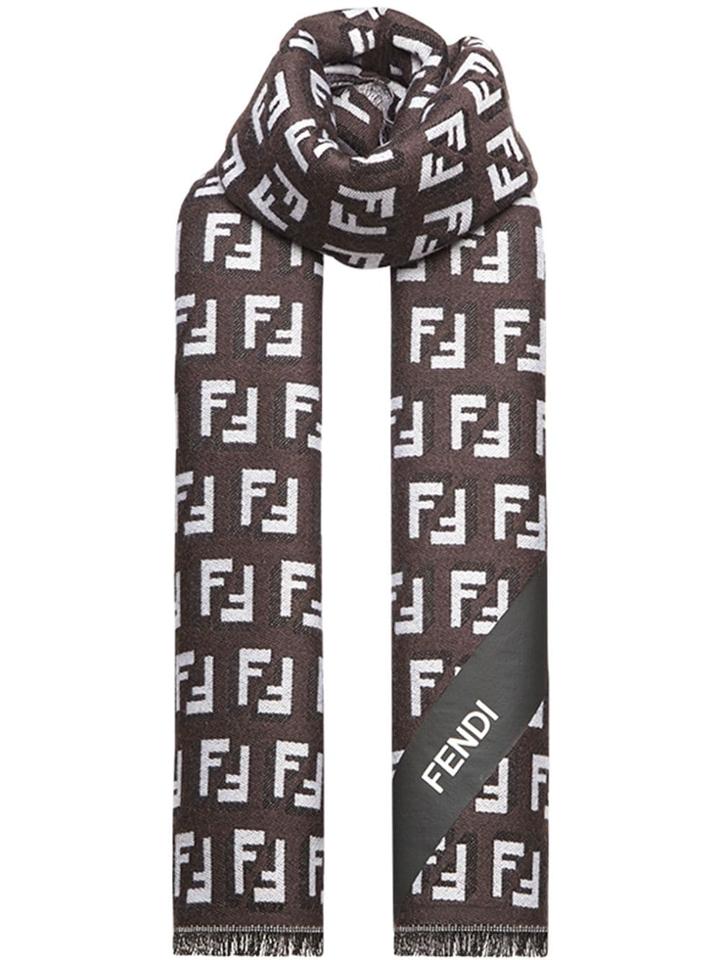 Fendi Monogram Scarf - Brown