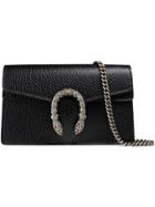 Gucci Dionysus Leather Super Mini Bag - Black