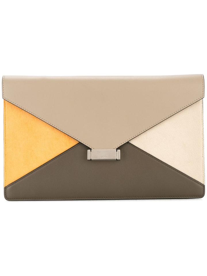 Céline Vintage Diamond Clutch Bag - Multicolour