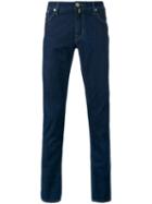 Jacob Cohen Straight Jeans, Men's, Size: 33, Blue, Cotton/viscose/polyester/spandex/elastane