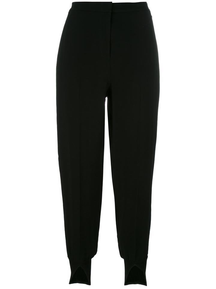 Twin-set Slit Cuff Cropped Trousers, Women's, Size: 40, Black, Viscose/spandex/elastane