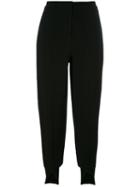 Twin-set Slit Cuff Cropped Trousers, Women's, Size: 40, Black, Viscose/spandex/elastane