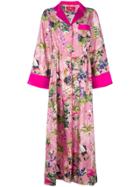 F.r.s For Restless Sleepers Long Kimono Dress - Pink & Purple