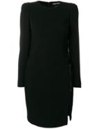Tom Ford Asymmetric Zip Dress With Epaulet Detail - Black