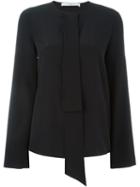 Givenchy Placket Detail Blouse, Women's, Size: 38, Black, Silk