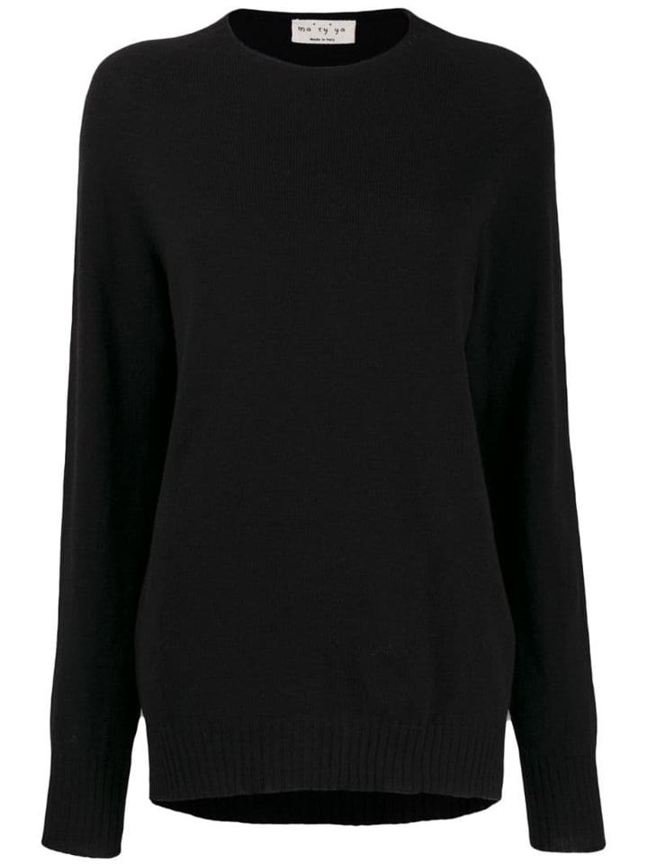 Ma'ry'ya Slouchy Jumper - Black