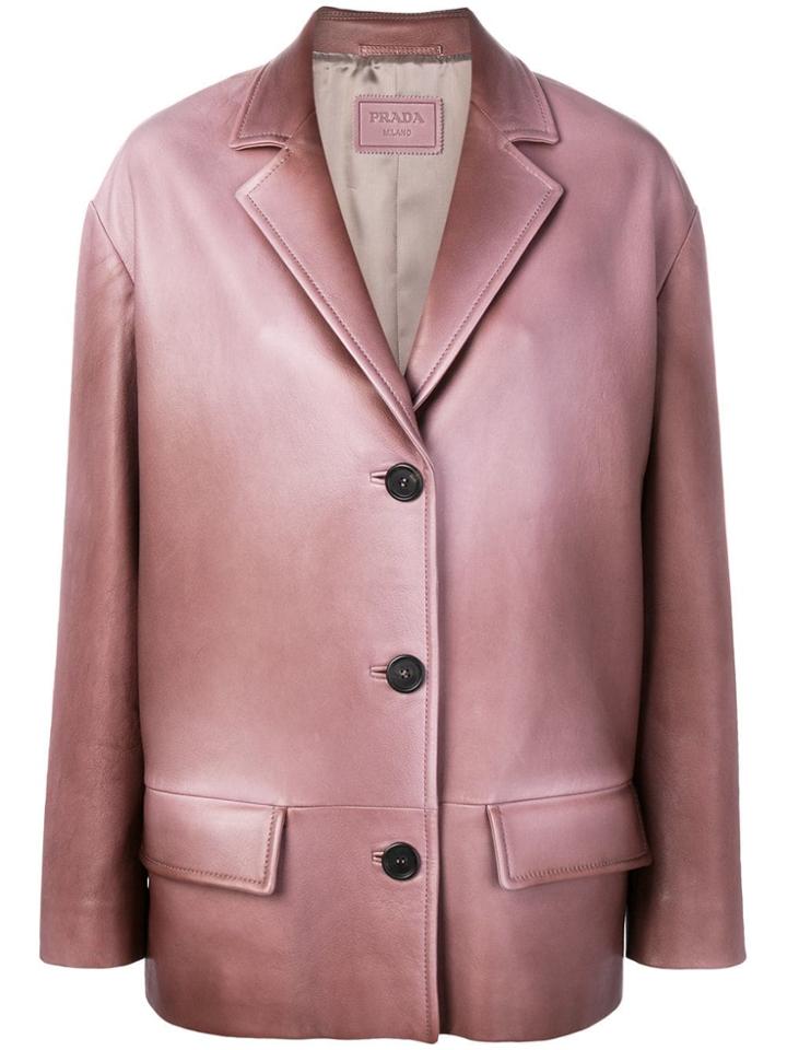 Prada Oversized Fit Blazer - Purple