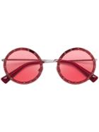 Valentino Eyewear Valentino Garavani Round Sunglasses - Red