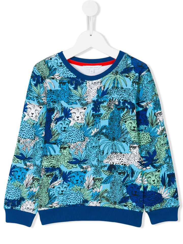 Little Marc Jacobs - Leopard Print Sweatshirt - Kids - Cotton - 4 Yrs, Blue