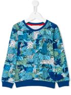 Little Marc Jacobs - Leopard Print Sweatshirt - Kids - Cotton - 4 Yrs, Blue