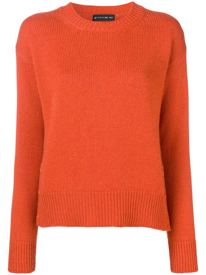 Etro Side Button Jumper - Yellow & Orange