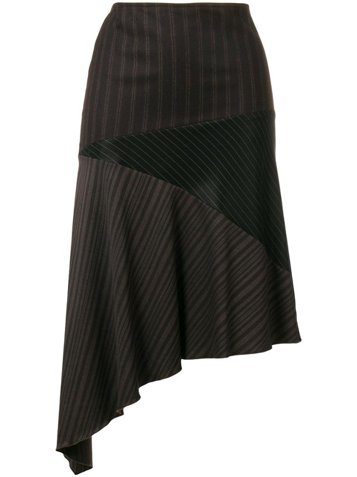 Romeo Gigli Vintage Asymmetric Draped Skirt - Brown