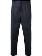 3.1 Phillip Lim - Cropped Check Trousers - Men - Wool - 30, Blue, Wool