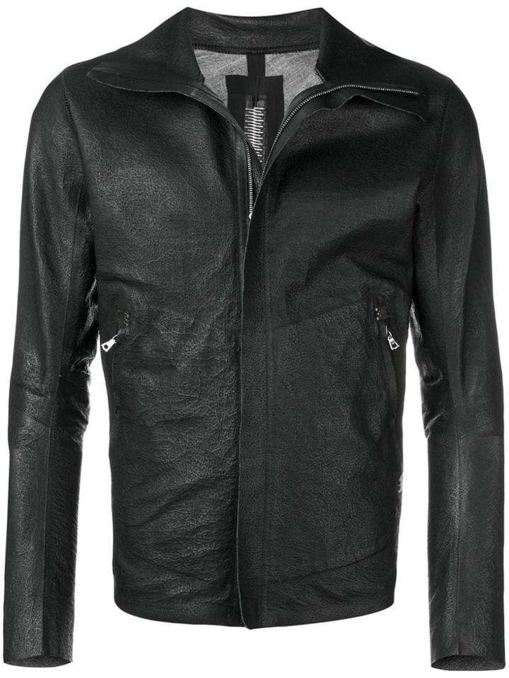 Isaac Sellam Experience Crinkled Flight Leather Jacket - Black