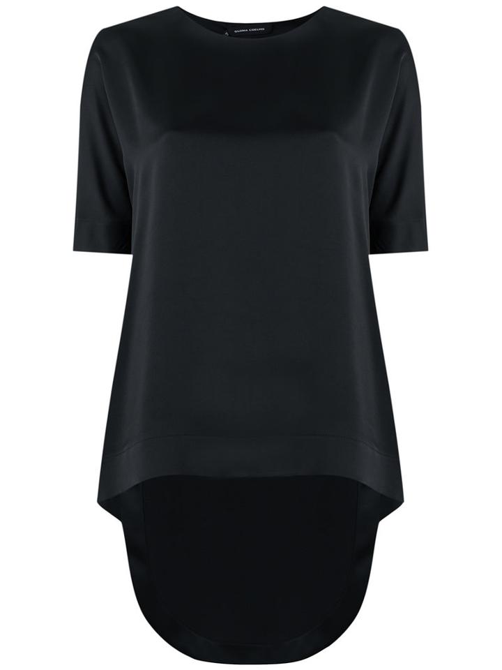 Gloria Coelho - Asymmetric Blouse - Women - Polyester/acetate - Pp, Black, Polyester/acetate