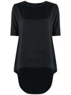 Gloria Coelho - Asymmetric Blouse - Women - Polyester/acetate - Pp, Black, Polyester/acetate