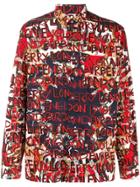 Burberry Graffiti Print Shirt - Red