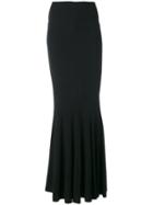 Norma Kamali - Fishtail Skirt - Women - Polyester/spandex/elastane - M, Women's, Black, Polyester/spandex/elastane