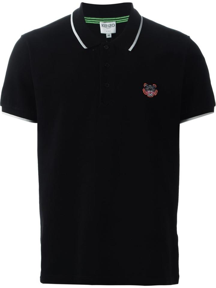 Kenzo 'tiger' Polo Shirt, Men's, Size: Small, Black, Cotton