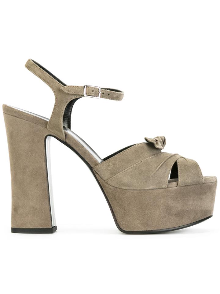 Saint Laurent Candy 80 Sandals - Nude & Neutrals