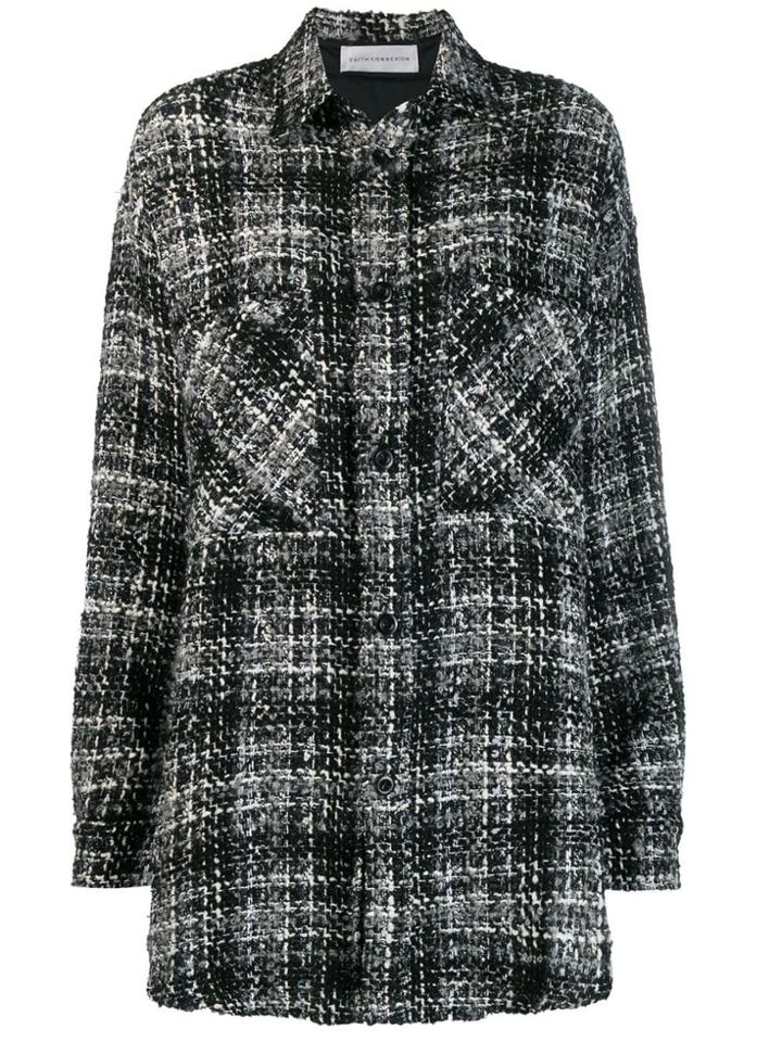 Faith Connexion Checked Pattern Shirt Jacket - Black