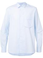 Oamc - Layered Back Shirt - Men - Cotton - S, Blue, Cotton