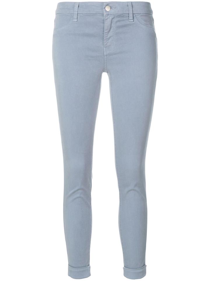 J Brand Anja Cropped Skinny Jeans - Blue