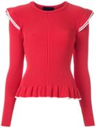 Andrea Bogosian Long Sleeves Knitted Blouse - Red
