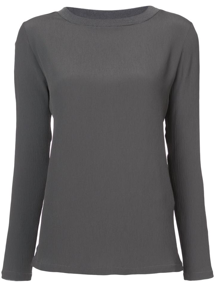 Fabiana Filippi Ribbed Trim Top - Grey