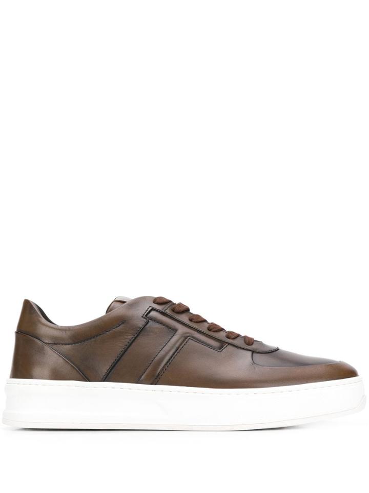 Tod's T-logo Low-top Sneakers - Brown