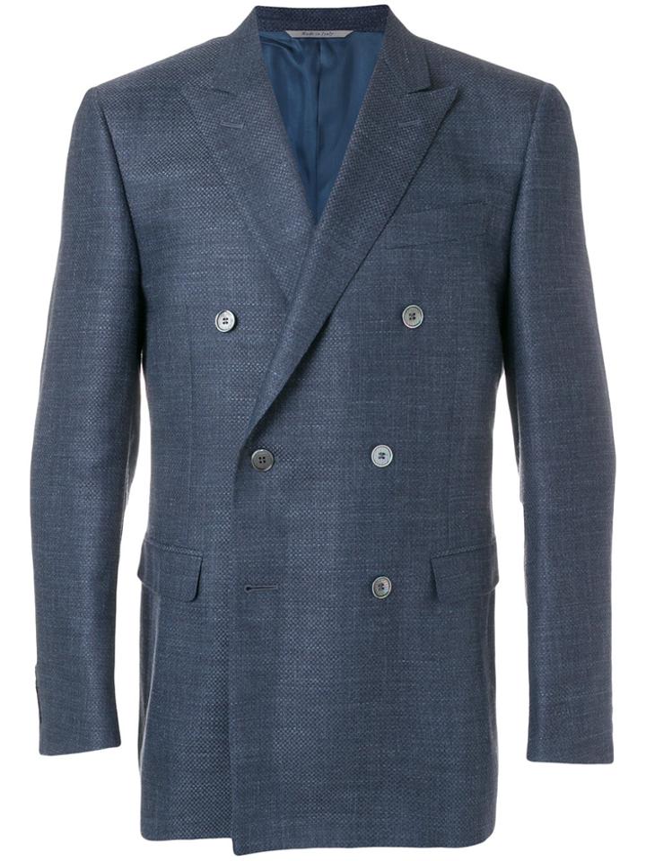 Canali Classic Double-breasted Blazer - Blue