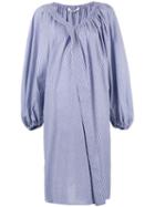Chalayan Striped Balloon Dress, Women's, White, Cotton/polyester