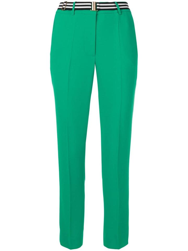 Steffen Schraut Creased Tapered Trousers - Green