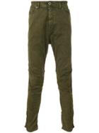 Diesel Black Gold Washed Effect Skinny Trousers - Green